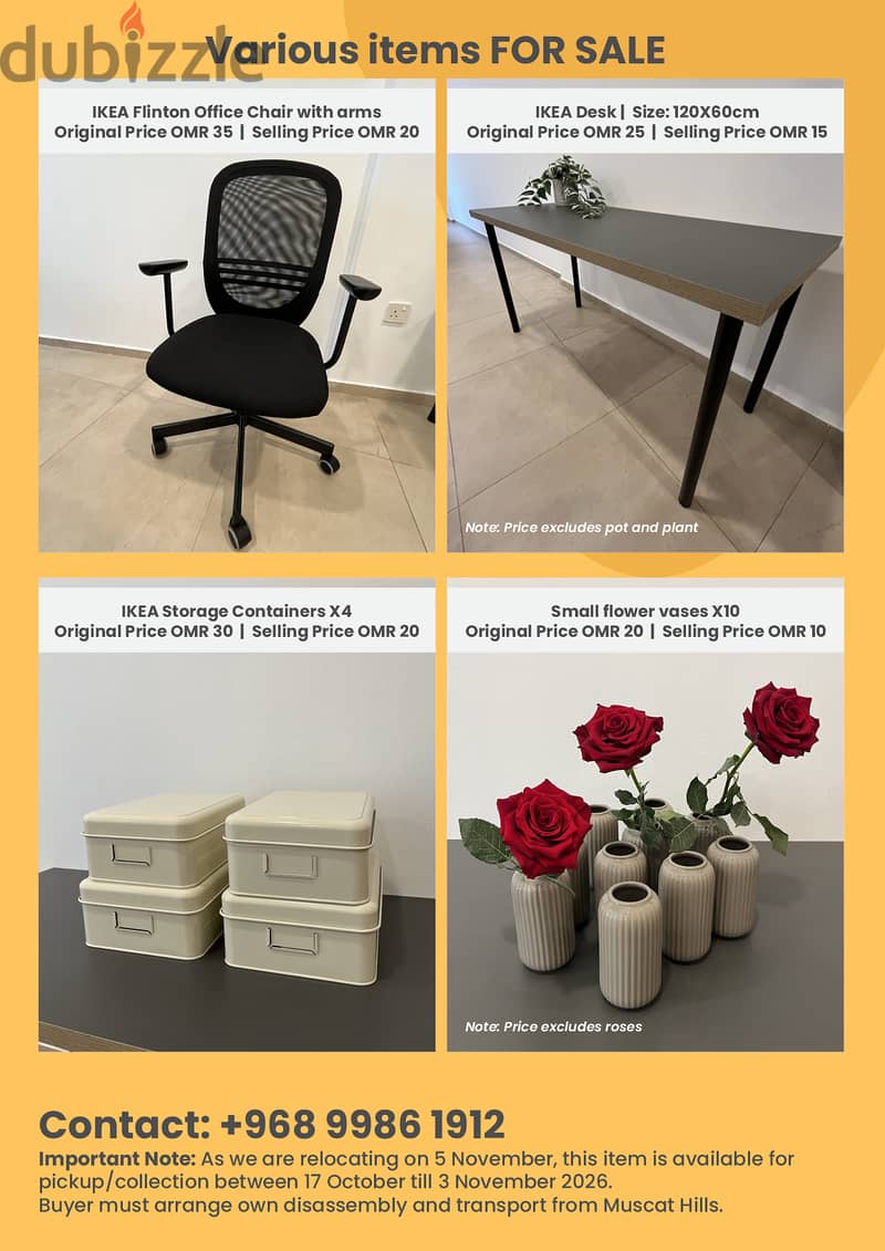 Relocation Sale - 40% discounted prices - Muscat Hills 12