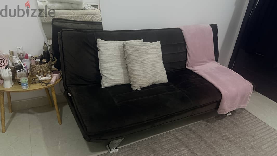 Flex 3-Seater Fabric Sofa Bed - Chocolate 1