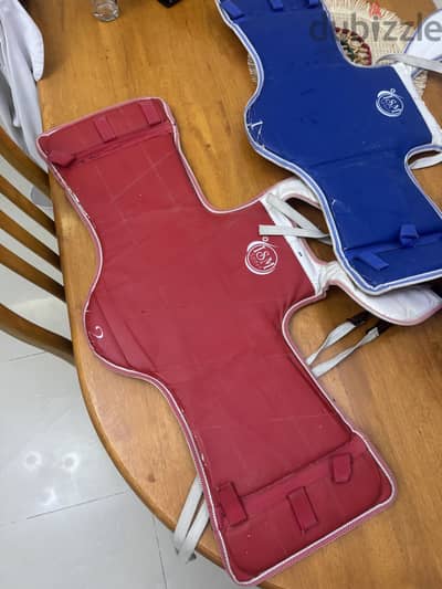 Taekwondo Chest Protectors (Red & Blue) -حامي للجسم لرياضه التايكوندو