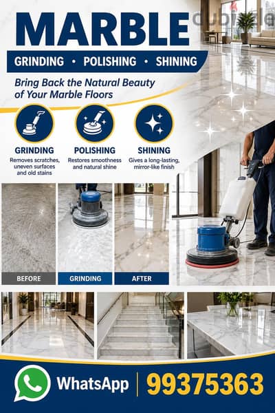 marble grinding polishing shinning