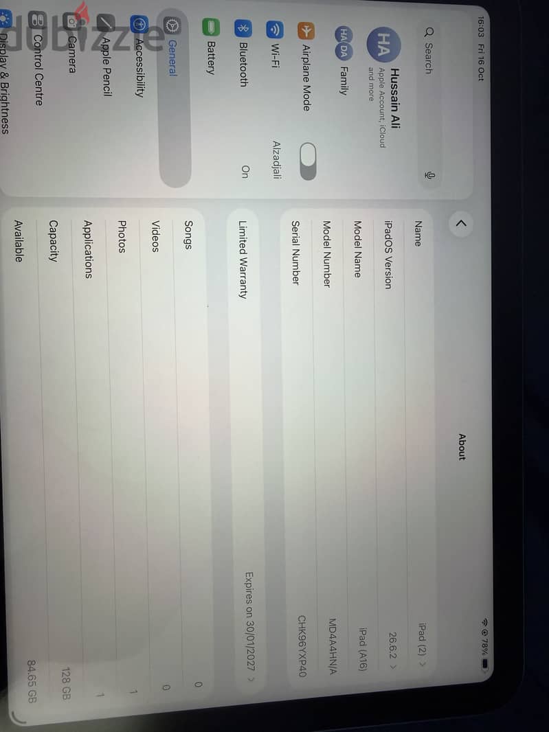Ipad 11 A16 3