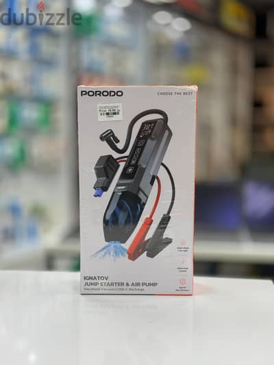 Brand New Porodo Ignatov Jump Starter in Oman | Tire Inflation | Call: 79997506