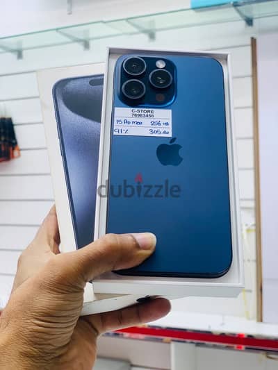 Apple - iPhone 15 Pro Max -256 GB - Box piece- Good working ايفون
