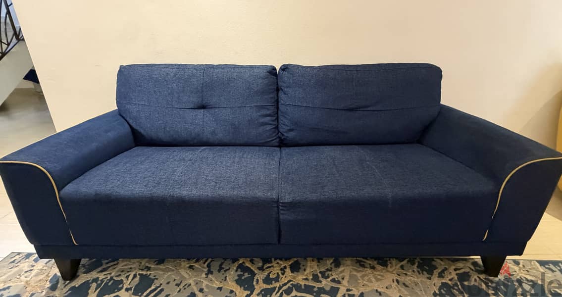 Navy blue sofa set 3+2 1