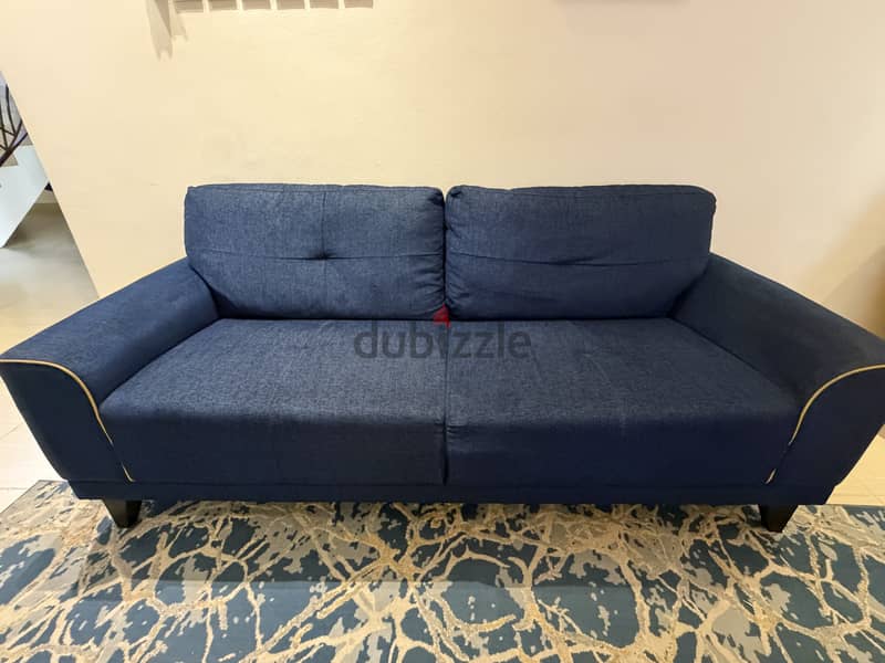 Navy blue sofa set 3+2 2