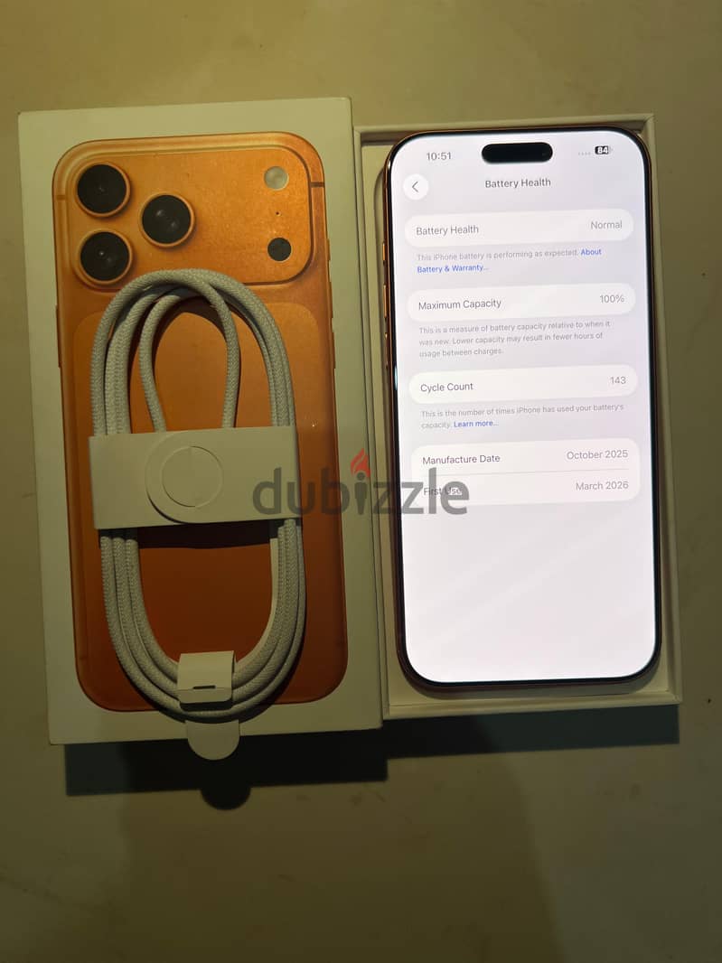 iPhone 17 Pro Max- 100% Battery - 5 month warranty - Arabic version 1
