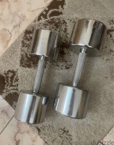 Chrome dumbbells
