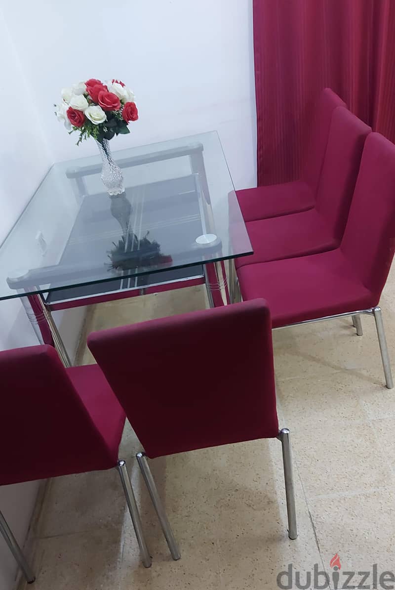6 seater Dining table with chairs, 1