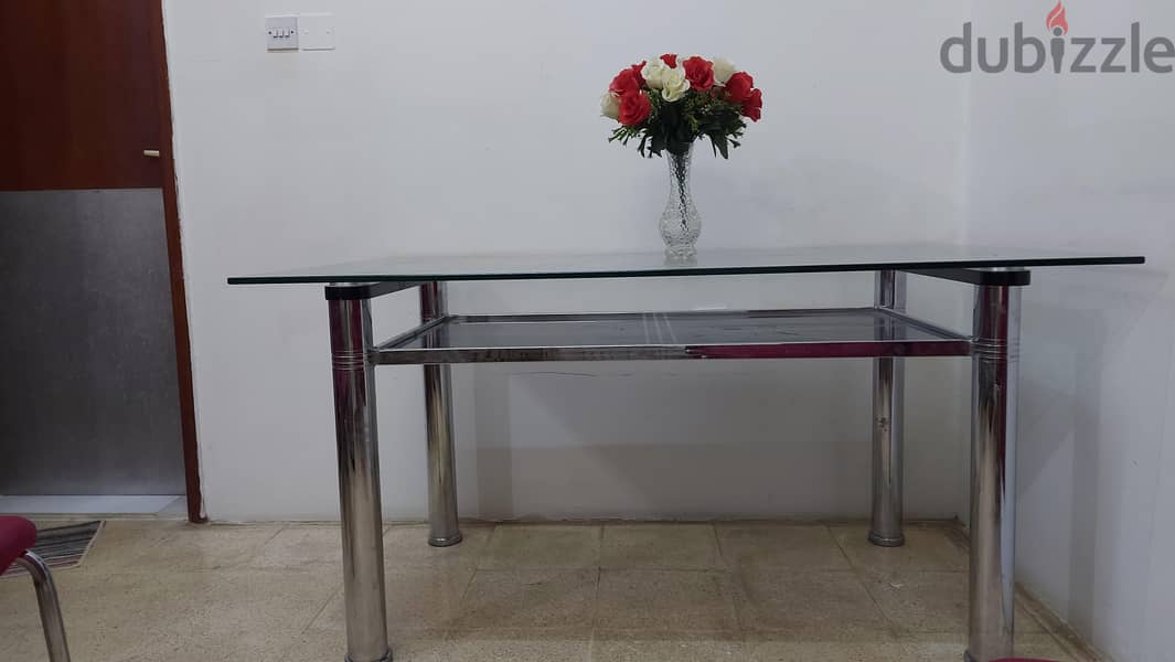 6 seater Dining table with chairs, 3