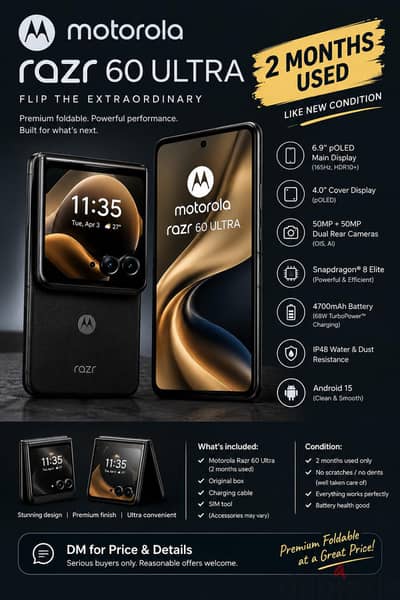 Motorola razr 60 ultra (Flip)16+512