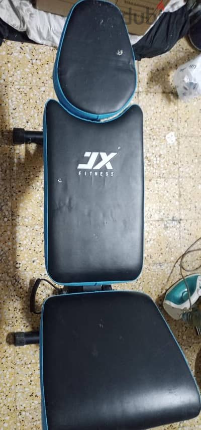 Jx Adjustable Bench With Rope And Dumbbell Rack gym bench