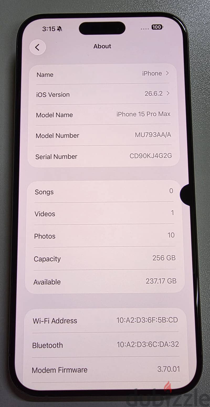 Apple - iPhone 15 Pro Max 256 arabic 1