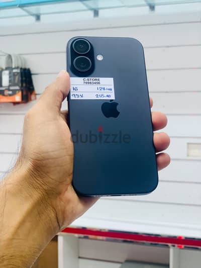 Apple - iPhone 16 -128 GB - Fabulous performance,93% Battery ايفون