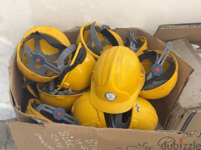 Yellow helmet is in good condition