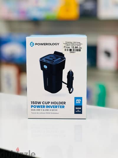 Brand New Powerology 150W Car Inverter in Oman | Fast Charging