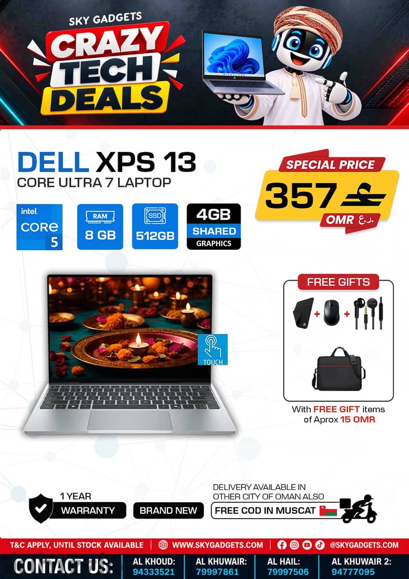 Brand New Dell XPS 13 Laptop in Oman | 8GB/512GB 1