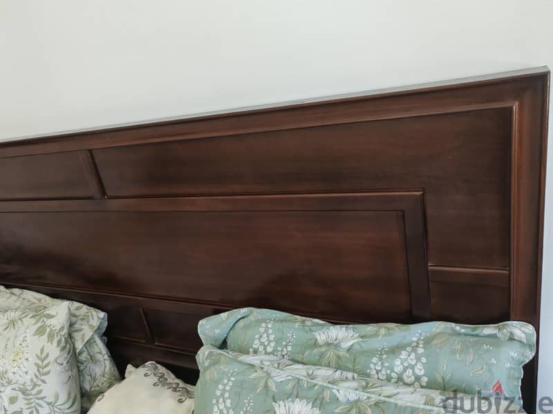 king size bed with 2 side tables without mattress 2