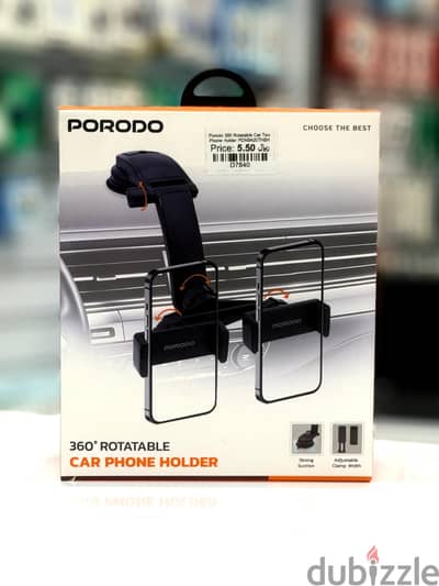 Brand New Porodo 360° Car Phone Holder in Oman | 360° rotation
