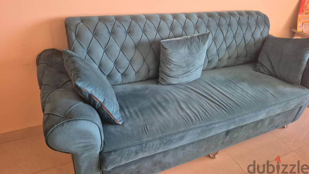One year old Sofa set and cot for sale 1