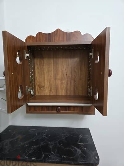 Wooden Wall-Mounted Home Mandir / Prayer Cabinet / Temple