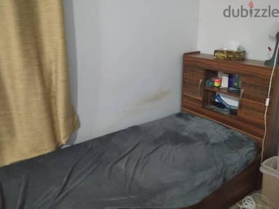 single bed with mattress