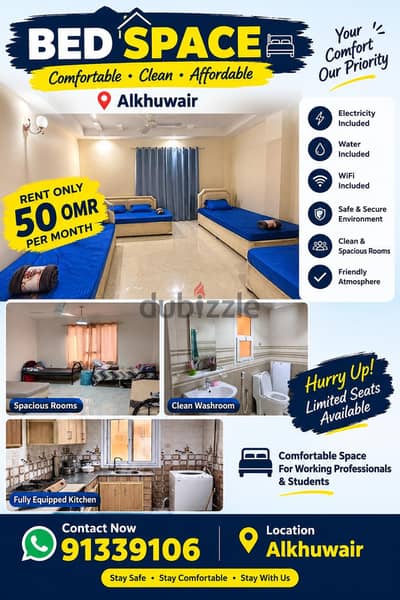 Bed space available for rent