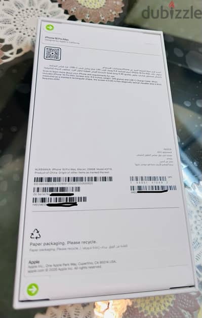 18 pro max 256gb new not open glacier