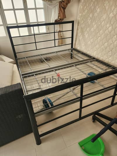 steel bed and used office chair for sale