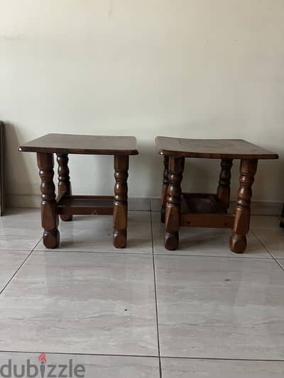 Wooden side tables 2 nos