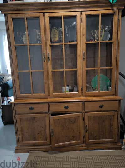 Wood Dining Hutch / Display Cabinet
