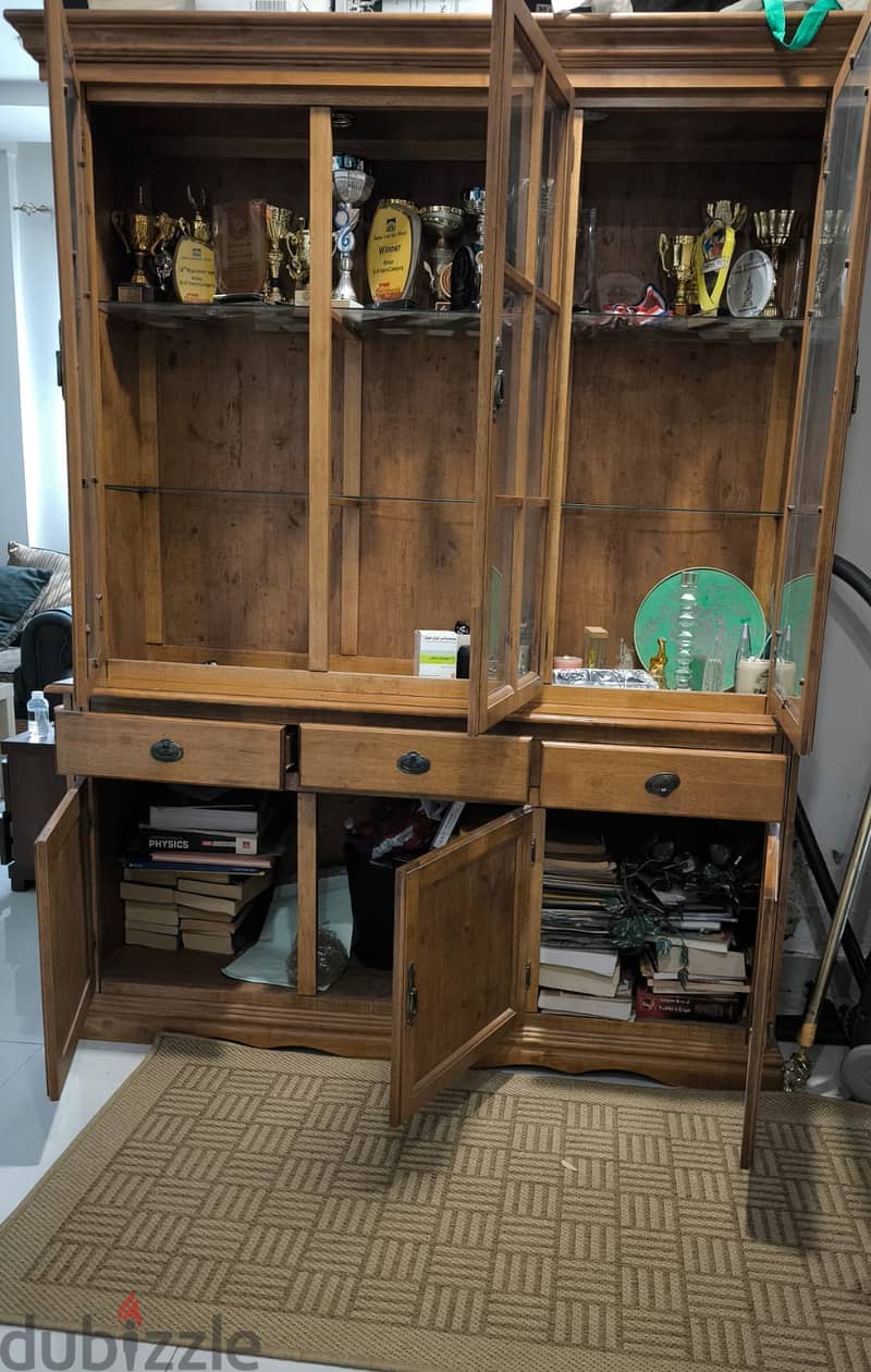 Wood Dining Hutch / Display Cabinet 2