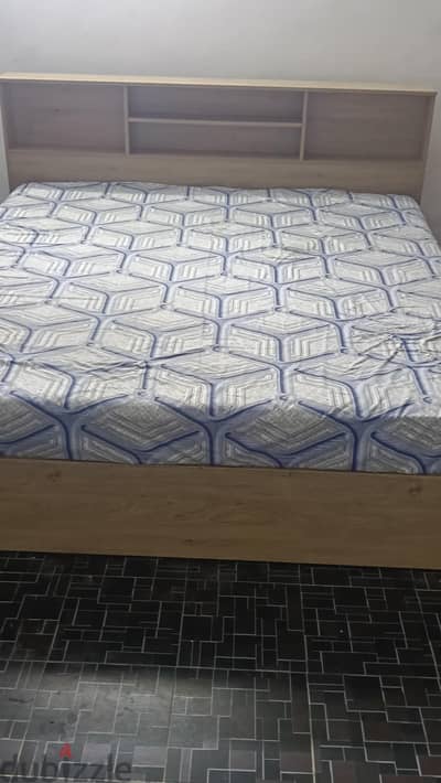 Double bed with dressing,draw and mattress