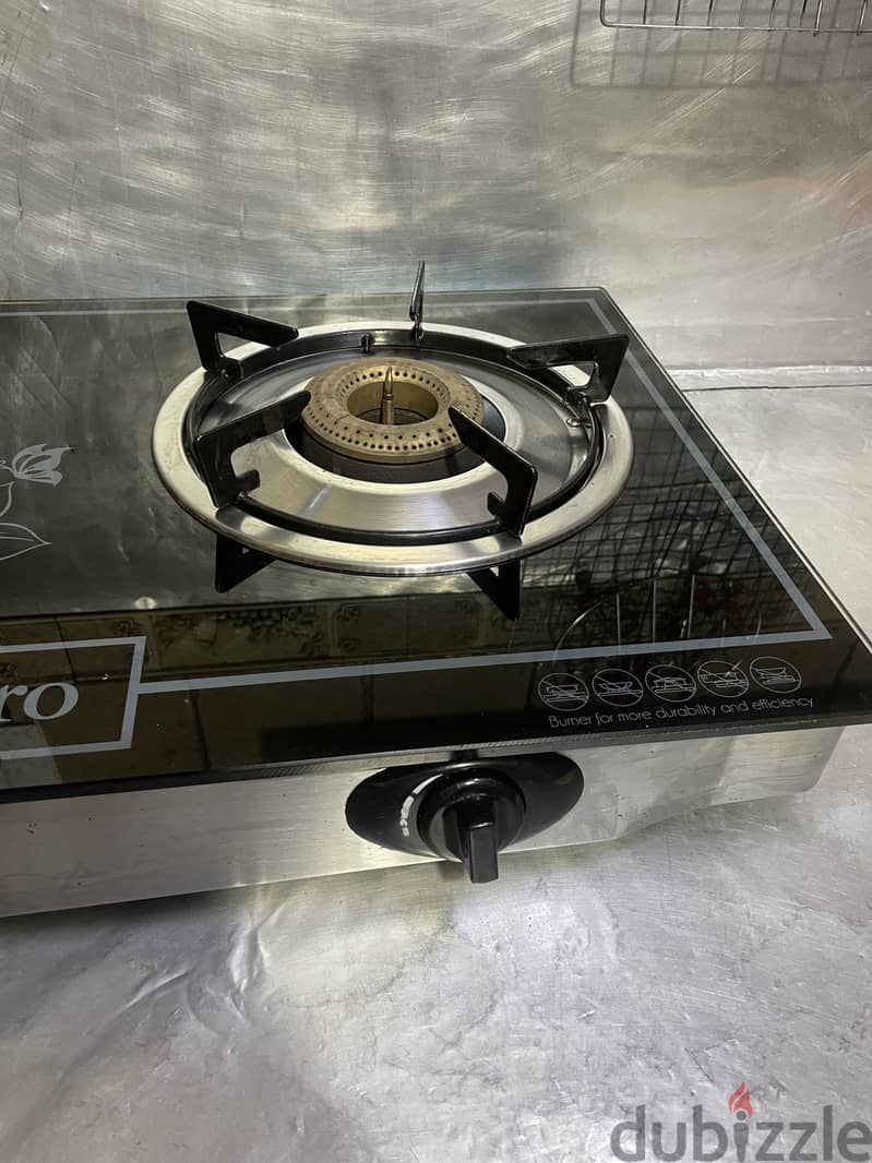 Two burner stove gas with ceramic glass 1