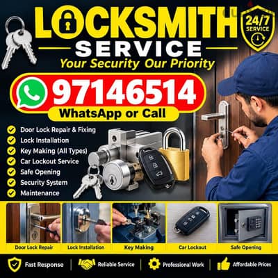lock door related work locks open and fix repair Whats call 97146514