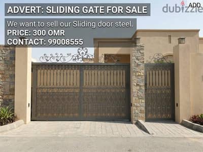 Premium Steel Sliding Gate & Matching Pedestrian Door