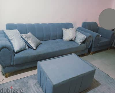 Stylish Blue 5-Seaters Sofa Set For Sale- Comfort and Value