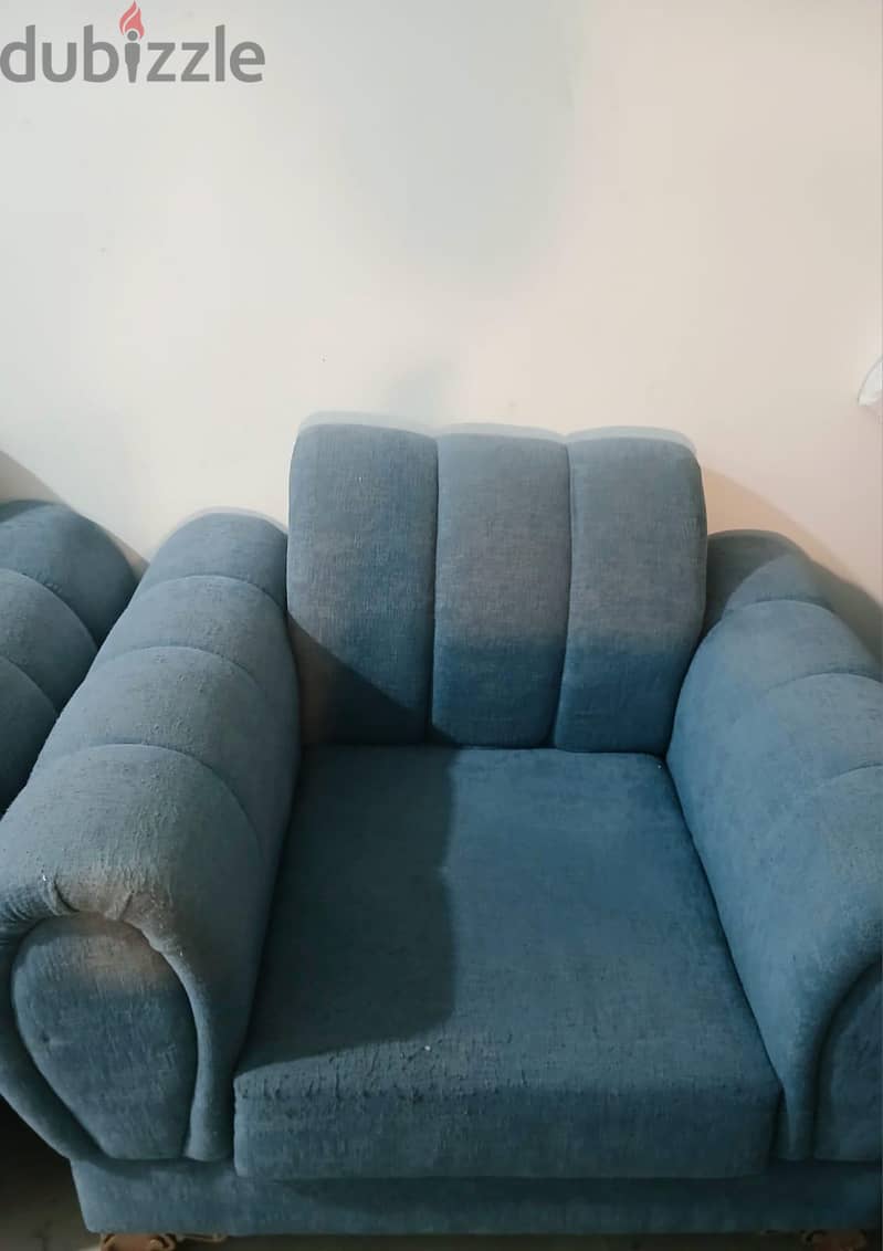 Stylish Blue 5-Seaters Sofa Set For Sale- Comfort and Value 1