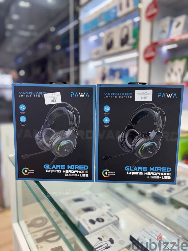 PAWA VANGUARD GLARE WIRED GAMING HEROPHONE . 5mN+LSE 1