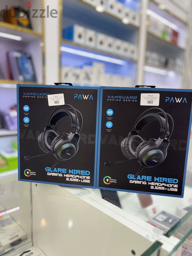 PAWA VANGUARD GLARE WIRED GAMING HEROPHONE . 5mN+LSE 5
