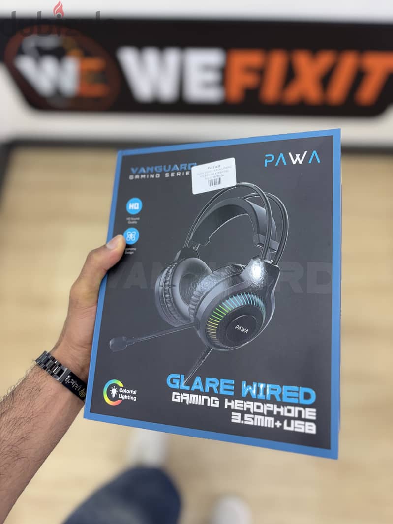 PAWA VANGUARD GLARE WIRED GAMING HEROPHONE . 5mN+LSE 10