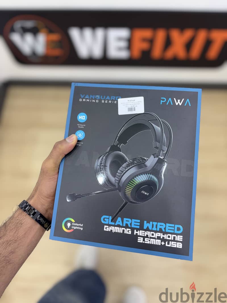 PAWA VANGUARD GLARE WIRED GAMING HEROPHONE . 5mN+LSE 11