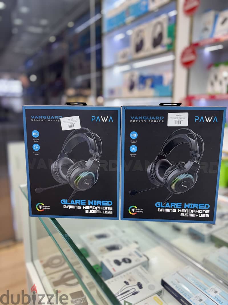 PAWA VANGUARD GLARE WIRED GAMING HEROPHONE . 5mN+LSE 14