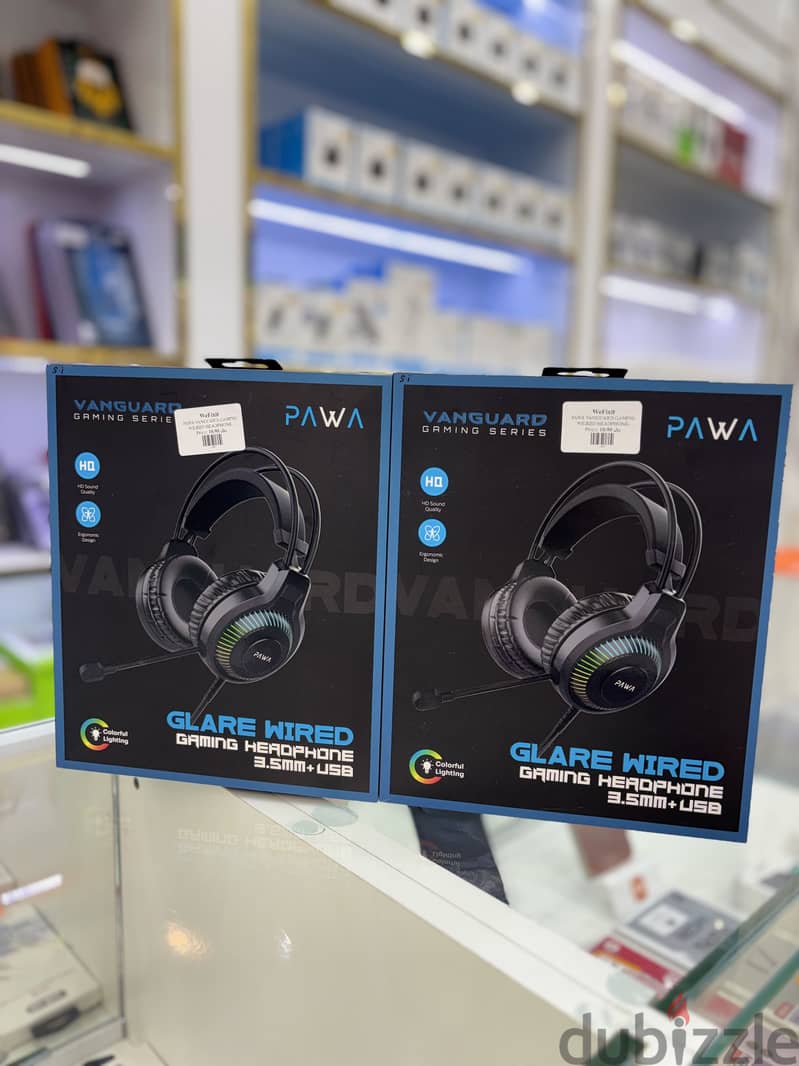 PAWA VANGUARD GLARE WIRED GAMING HEROPHONE . 5mN+LSE 16