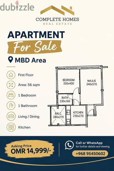 1 BHK for sale in MBD