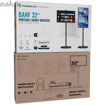 Powerology Banf 32" Portable Smart Monitor