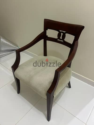 Wooden Upholstered Armchair