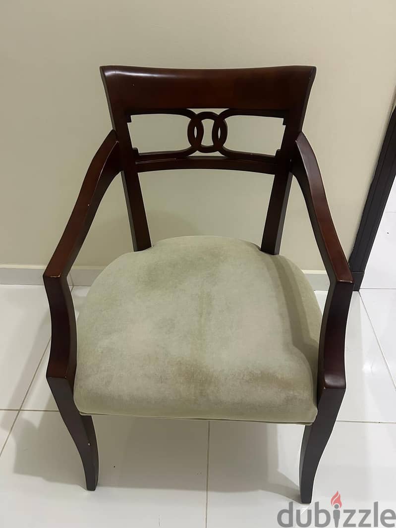 Wooden Upholstered Armchair 1