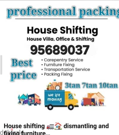 professional Movers packers House shifting office shifting all oman