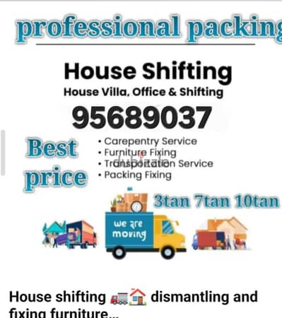 professional Movers packers House shifting office shifting all oman
