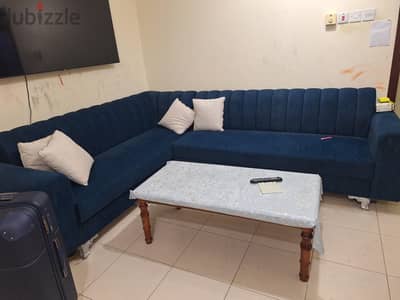 Corner Sofa Set with Center Table for Sale